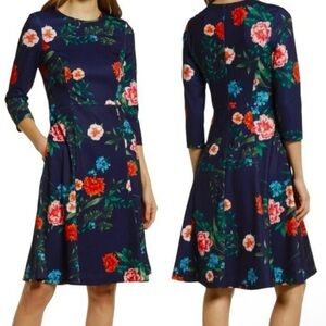Eliza j floral dress plus 18w pre loved mid sleeves
